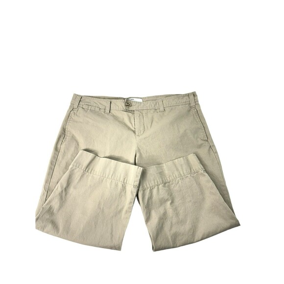 Gap Favorite Khaki Capri Women’s Sz 16 Flat Front Tan Pockets Capri Pants - Picture 6 of 12